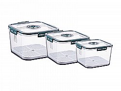 סט 3 קופסאות אחסון למקרר בשילוב תאריכון סט 3 קופסאות אחסון למקרר בשילוב תאריכון