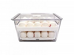 קופסת אחסון כפולה לביצים קופסת אחסון כפולה לביצים