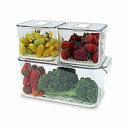 סט 3 קופסאות לאחסון במקרר סט 3 קופסאות לאחסון במקרר