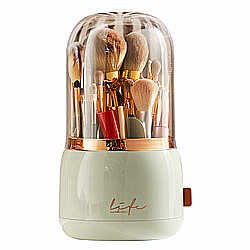 ארגונית מברשות איפור בצבע ירוק בהיר ארגונית מברשות איפור בצבע ירוק בהיר